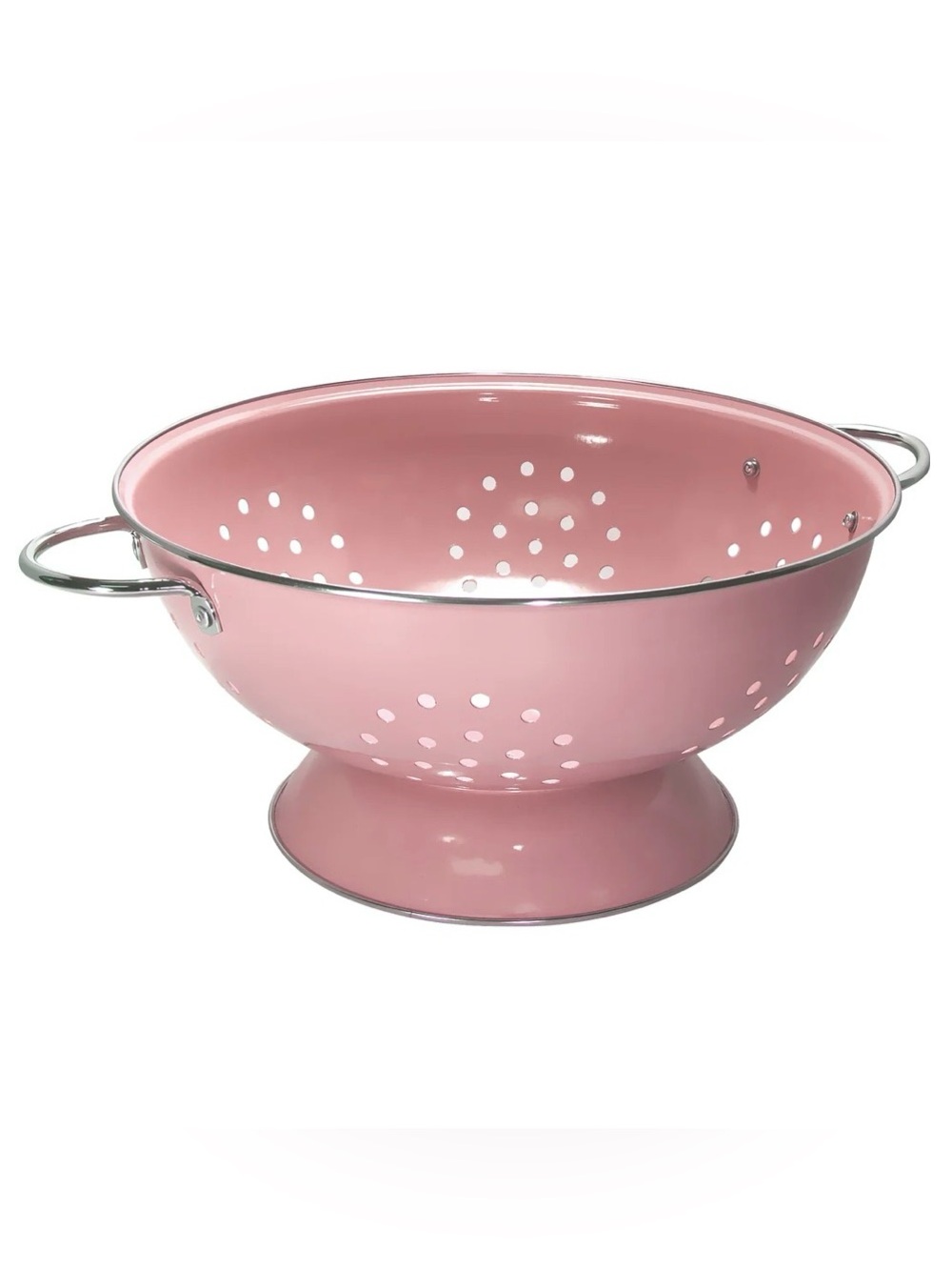 NWT Reston Lloyd Pale Pink Powder Coated Colander - 7 qt